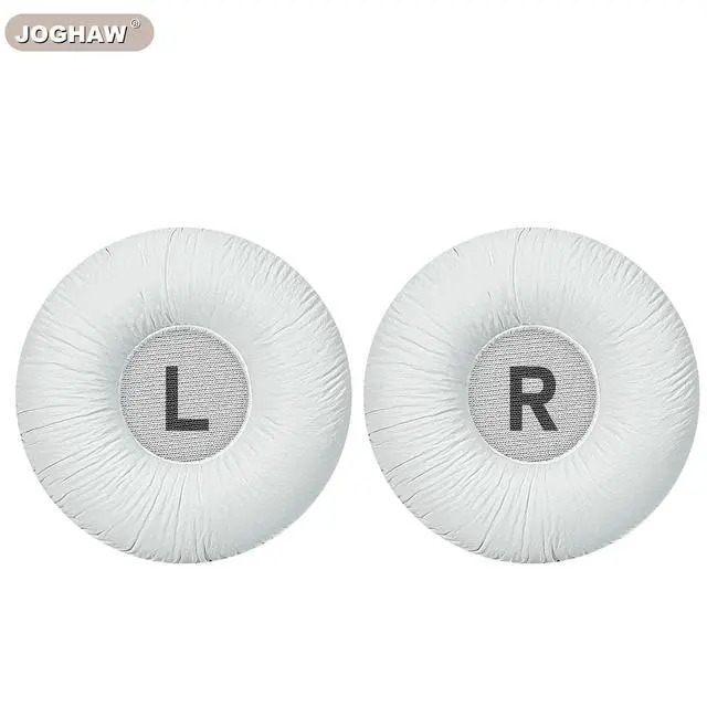 Alt view image 2 of 6 - Replacement Ear Pads for JBL Tune 600BTNC/660NC/T600BT/670NC - Protein Leather (Textured PU Leather) with Memory Foam - White