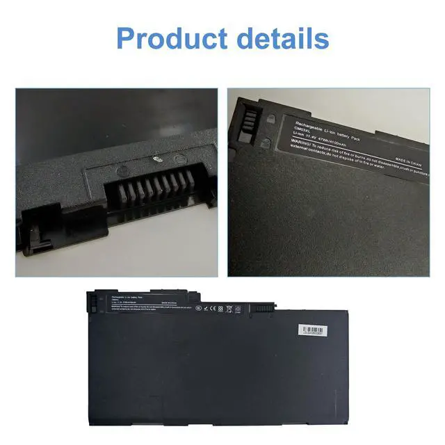 Alt view image 5 of 6 - CM03XL Battery fit HP EliteBook 740 745 750 755 840 845 850 855 G1 G2 Series, fit HP ZBook 14 15u, P/N: HSTNN-DB4Q HSTNN-L11C-5 HSTNN-LB4R 717376-001 CM03 CM03050XL Notebook Laptop Battery