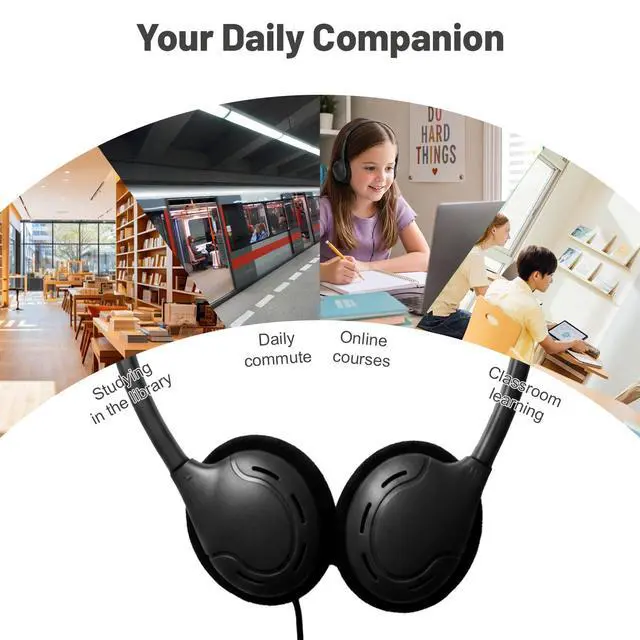 Alt view image 7 of 7 - USB-C Headphones Bulk 20 Pack, Black | Bulk Pack, Suitable for Classroom & School, For Children & Teenagers, Compatible with Pad & Smartphones
