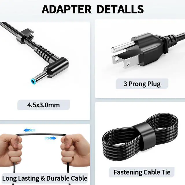 Alt view image 2 of 6 - 200W Laptop Charger Fit for HP Victus Omen Pavilion TPN-DA10 L00818