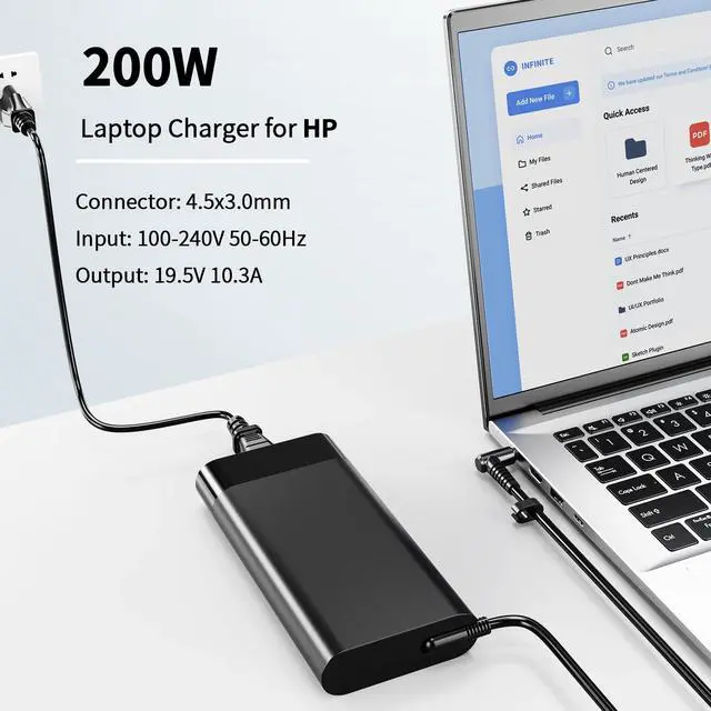 Alt view image 4 of 6 - 200W Laptop Charger Fit for HP Victus Omen Pavilion TPN-DA10 L00818