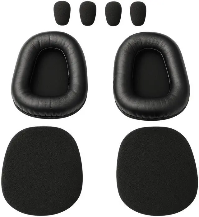 Main image of Cushion Replacement Kit for Blue Parrot B550-XT, Poly Voyager Focus 2, Voyager 4300 - Oversized Cushions Enhances Everyday Comfort of Your Bluetooth Headsets - Foam Earpads, Mic Screens by Global Teck