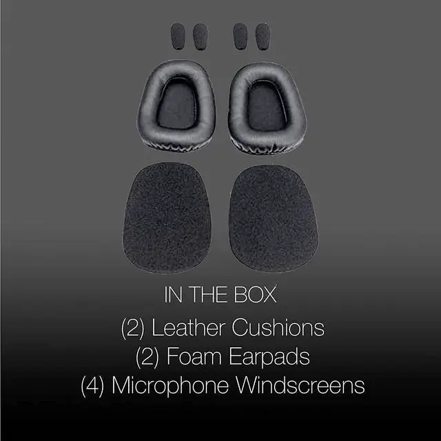 Alt view image 5 of 6 - Cushion Replacement Kit for Blue Parrot B550-XT, Poly Voyager Focus 2, Voyager 4300 - Oversized Cushions Enhances Everyday Comfort of Your Bluetooth Headsets - Foam Earpads, Mic Screens by Global Teck