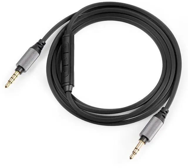 Alt view image 2 of 6 - WH-1000XM5 Audio Cable Compatible with Sony WH-1000XM4/XM3 MDR-1AM2 Technica ATH-M50xBT ATH-ANC7B Headphones,in-line mic Control Extension Aux Cord 4.9ft w/mic