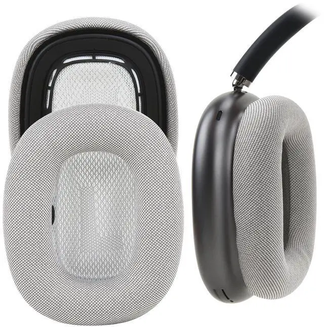 Main image of Replacement Gel Ear Cushions for Apple AirPods Max 1, Mesh Fabric Covered Ear Pads & Silicone & Memory Foam and Magnet (Silvery)