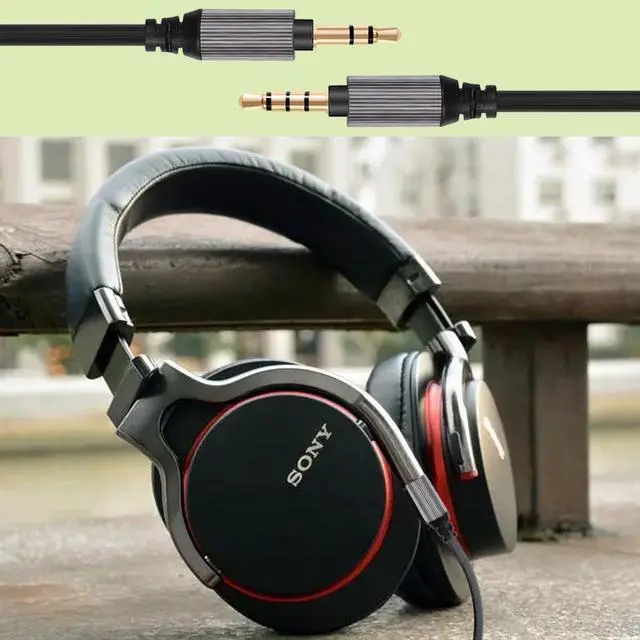 Alt view image 3 of 6 - WH-1000XM5 Audio Cable Compatible with Sony WH-1000XM4/XM3 MDR-1AM2 Technica ATH-M50xBT ATH-ANC7B Headphones,in-line mic Control Extension Aux Cord 4.9ft w/mic