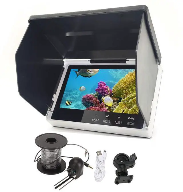 Main image of 5" Underwater Fishing Camera,Portable LCD Monitor HD Fish Finder,Sun Visor | 1000TVL IPS Waterproof Depth Finders with 100ft Cable,1000mAh Battery for Ice Lake Boat Kayak Fishing,Ideal Gift