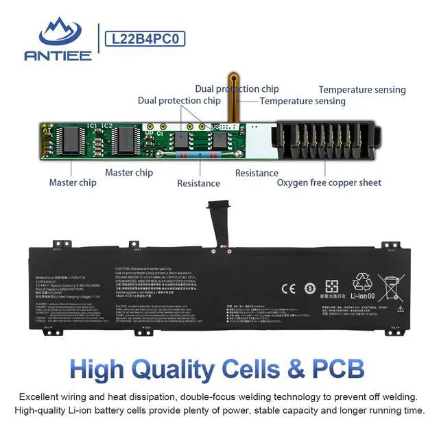 Alt view image 4 of 7 - L22C4PC0 Laptop Battery Replacement for Lenovo Legion Pro 5 16ARX8 16IRX8 | 16IRX9 Legion Pro 7 16IRX8 16IRX8H 16ARX8H 16IRX9H ThinkBook 16p G4 IRH L22B4PC0 L22D4PC0 L22X4PC0 L22M4PC0 15.44V 80Wh