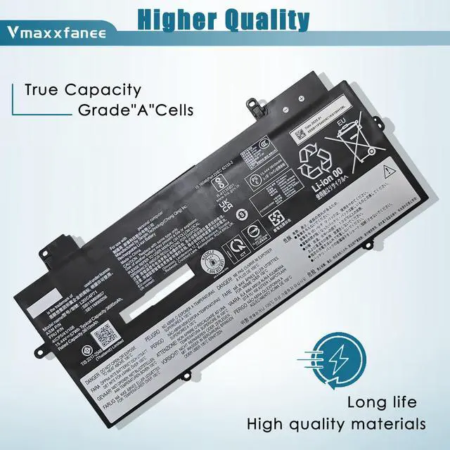 Alt view image 3 of 7 - L20C4P71 L20M4P71 Laptop Battery Replacement for Lenovo ThinkPad X1 Carbon 9th 10th Gen X1 Yoga 7th 6th Gen 2021 Series L20D4P71 SB10T83217 5B10W13974 SB10T83218 SB10T83215 L20L4P71