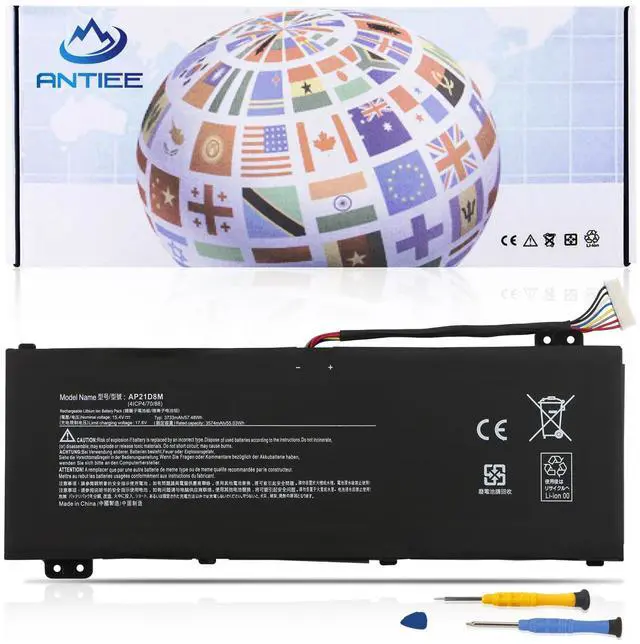 Main image of AP21D8M Laptop Battery Replacement for Acer Nitro 5 AN515-46 AN515-47 | AN515-58 AN515-58-56CL, Nitro 16 AN16-51, Nitro V 15 ANV15-51 Series 15.4V 57.48Wh 3733mAh