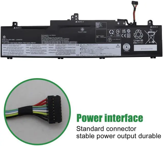Alt view image 3 of 6 - L22M3PG5 Laptop Battery Replacement for Lenovo ThinkPad E14 Gen 5 Gen 6 E16 Gen 1 Gen 2 2023 2024 Series SB11K63030 5B11K63029 L22L3PG5 SB11K63027 5B11K63034 L22B3PG5 L22D3PG5 11.52V 57Wh