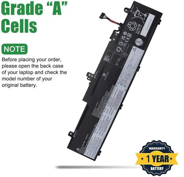Alt view image 4 of 6 - L22M3PG5 Laptop Battery Replacement for Lenovo ThinkPad E14 Gen 5 Gen 6 E16 Gen 1 Gen 2 2023 2024 Series SB11K63030 5B11K63029 L22L3PG5 SB11K63027 5B11K63034 L22B3PG5 L22D3PG5 11.52V 57Wh