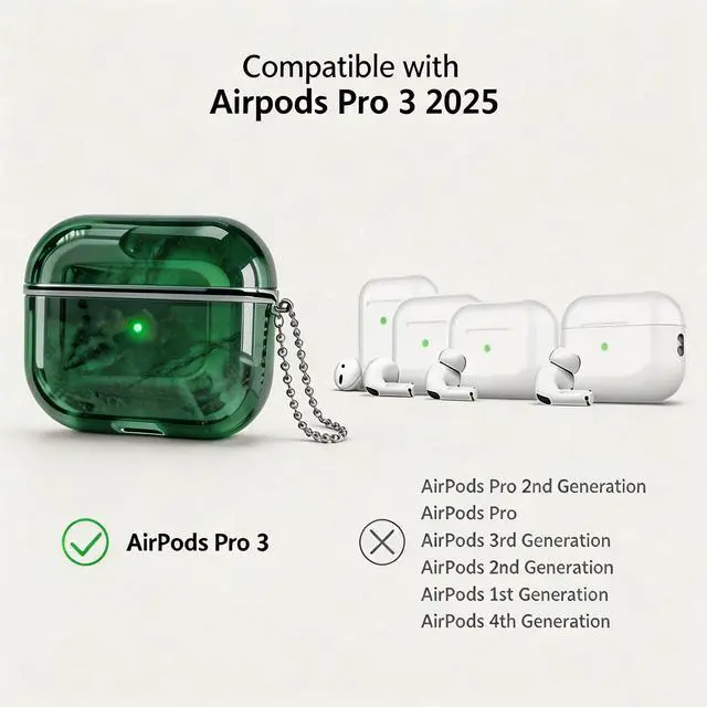 Alt view image 2 of 6 - for AirPods Pro 3 Case Quicksand Liquid Glow Sand Case Luxury Glow in The Darkness Noctiluncent Liquid Luminous Protective Cover with Keychain for Men and Women, Black Blue