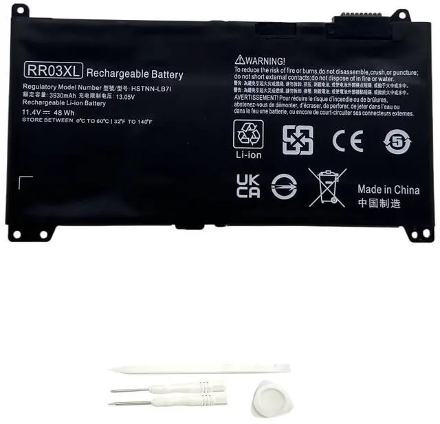 Main image of RR03XL Laptop Battery Compatable with Hp ProBook 430 440 450 455 470 G4, 440 450 470 G5, MT20 Series HSTNN-PB6W HSTNN-LB7I HSTNN-LB71 851477-421 851477-541 851610-850 851610-855 11.4V 48Wh