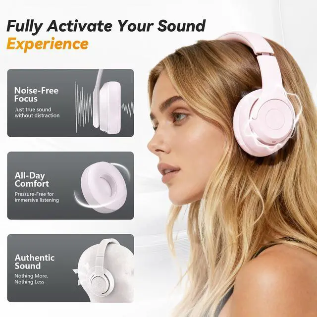 Alt view image 4 of 7 - Replacement Ear Pads for Beats Solo 4 Wireless Headphones-Cloud Pink | Soft Protein Leather Memory Foam Ear Cushions with Strong Adhesive Backing, Comfortable Fit for Long Listening Sessions