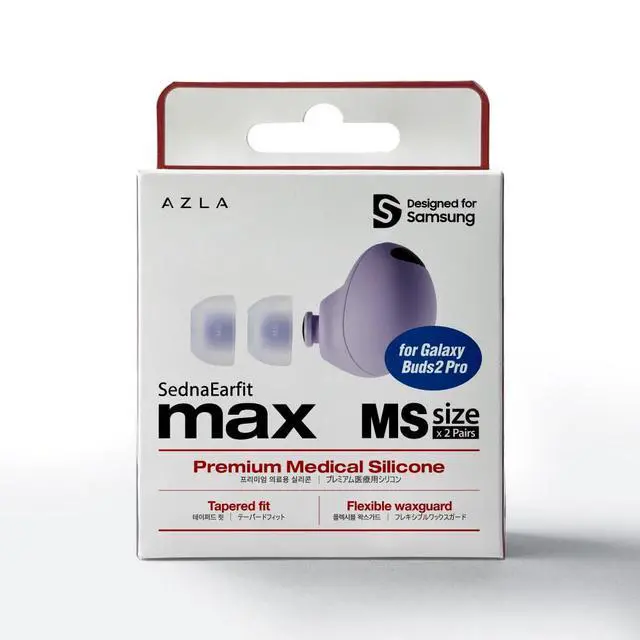 Alt view image 2 of 7 - SednaEarfit MAX for Galaxy Buds 2 Pro (MS), Earbud Tips for Wireless Headphones, Noise Canceling Earbuds Replacement Tips, Samsung-Certified Eartips for Galaxy Buds 2 Pro