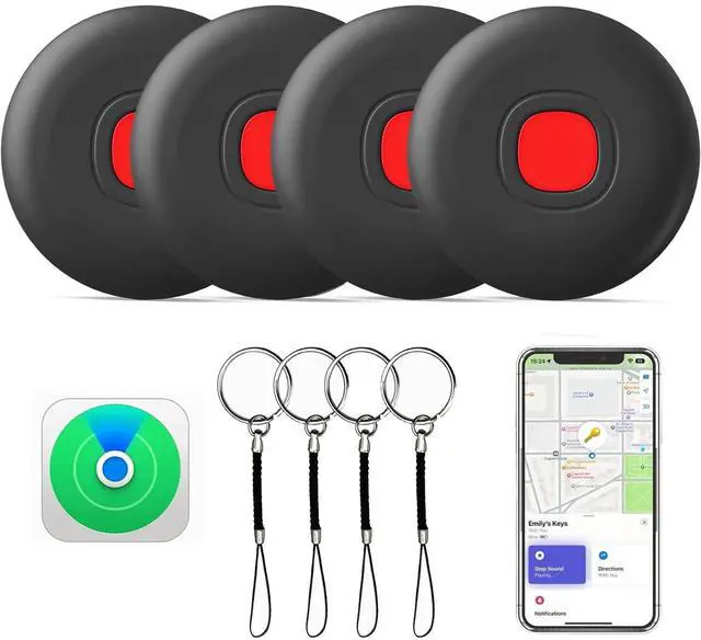 Main image of Air Tracker Tags-4Pack Works with Apple Find My APP | IP68 Waterproof Smart Tag Tracker,Key Finder for Car,Backpack,Wallet,motorcycles (iOS Only)