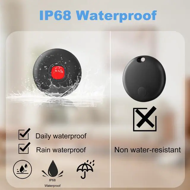 Alt view image 4 of 7 - Air Tracker Tags-4Pack Works with Apple Find My APP | IP68 Waterproof Smart Tag Tracker,Key Finder for Car,Backpack,Wallet,motorcycles (iOS Only)