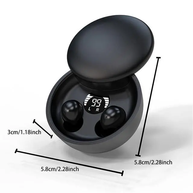 Alt view image 6 of 6 - SK26 Sleep Earbuds for Sleeping Invisible Headset,Wireless Bluetooth Earphone,Smallest Tiny Earbuds Hidden Headphones Small Ears Sleep Buds(Khaki)