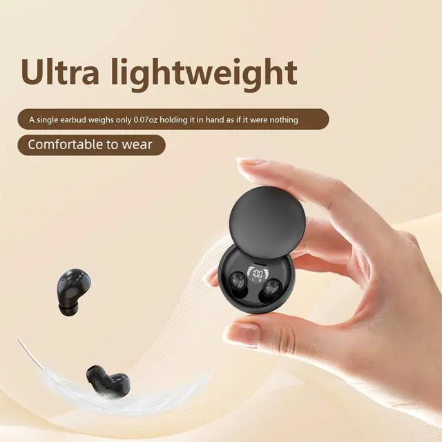 Alt view image 5 of 6 - SK26 Sleep Earbuds for Sleeping Invisible Headset,Wireless Bluetooth Earphone,Smallest Tiny Earbuds Hidden Headphones Small Ears Sleep Buds(Khaki)