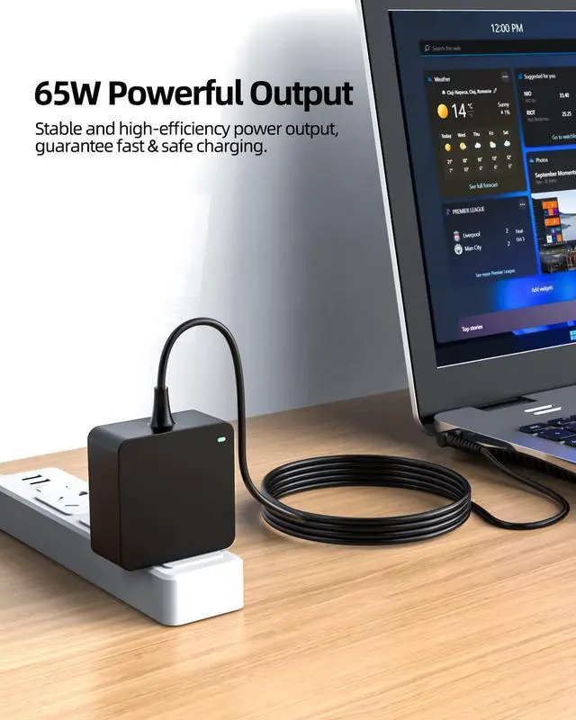 Alt view image 6 of 6 - 65W/45W AC Charger Fit for Lenovo Ideapad Flex 5 4 6 3, 5-15ITL05 5-15IIL05 5-14ARE05 5-16IAU7 5-16ABR8 5-14ALC05 5-14ITL05 6-14IKB 4-1470 5-1570 Laptop Power Supply Cord