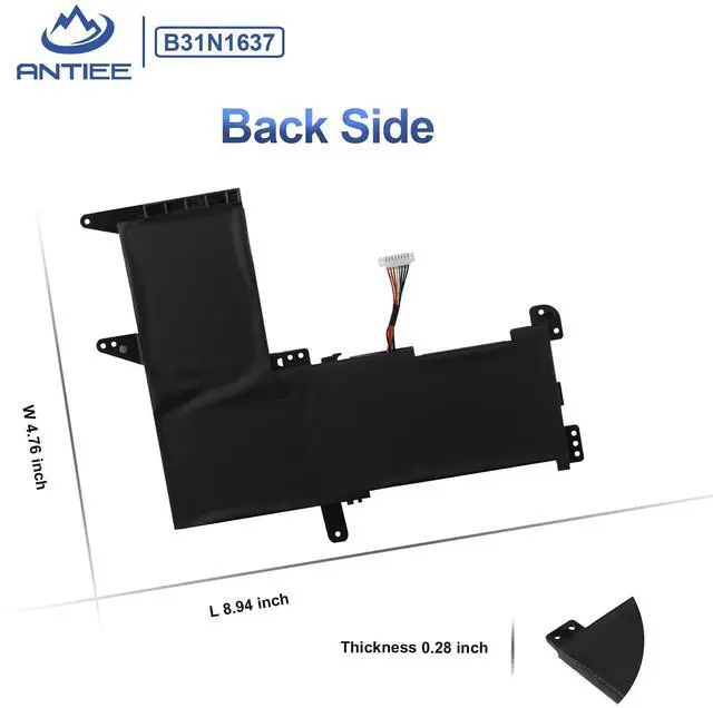 Alt view image 7 of 7 - B31N1637 C31N1637 Laptop Battery for ASUS VivoBook X510 S15 S510U F510 | X510U X510UQ X510UA X510UAR X510UF S15 S510UF S510UQ S510UN S510UR S510UA F510U F510UA F510UQ F510QA
