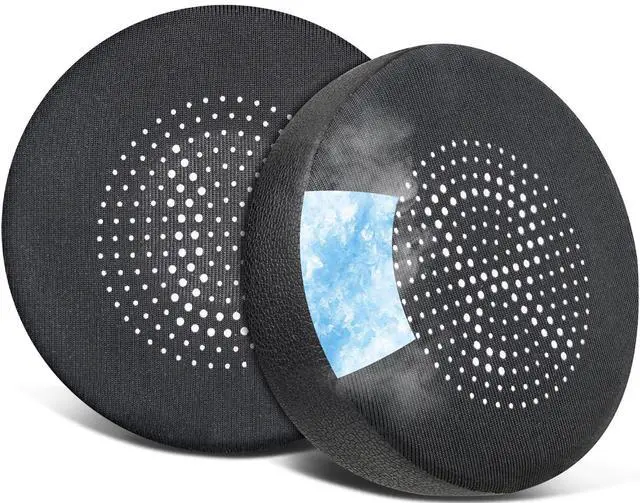 Main image of Cooling Gel Replacement Ear Cushions for Jabra Evolve 65(65UC/65MS), 20(20SE/20UC/20MS), 30(US/II), 40(UC/MS) Headsets - Black