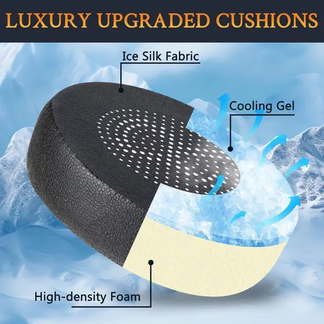 Alt view image 3 of 6 - Cooling Gel Replacement Ear Cushions for Jabra Evolve 65(65UC/65MS), 20(20SE/20UC/20MS), 30(US/II), 40(UC/MS) Headsets - Black
