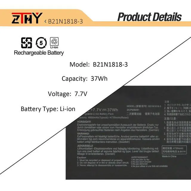 Alt view image 3 of 7 - B21N1818-3 B21N1818-2 Laptop Battery Replacement for Asus VivoBook X509 | D509 F509 M509 A509DA D509DA F509FA M509DA X509FL X509MA X515EA X515JA X515EAU R565EA X415 F545 F515EA F515JA F515M F515MA