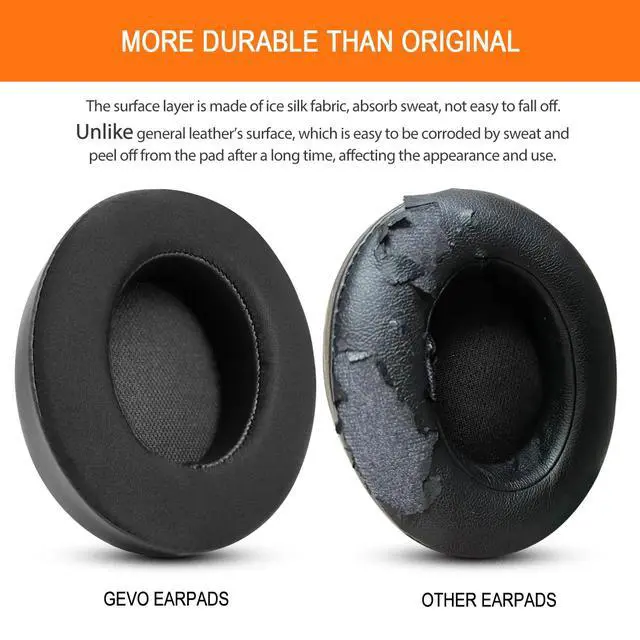 Alt view image 3 of 7 - GVOEARS Studio3 Replacement Ear Pads Earpad for Beats Studio 2 3 Headphones | Upgraded Cooling Gel B0500 B0501 Cushions (Black)