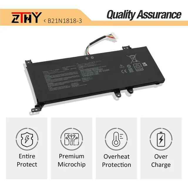 Alt view image 5 of 7 - B21N1818-3 B21N1818-2 Laptop Battery Replacement for Asus VivoBook X509 | D509 F509 M509 A509DA D509DA F509FA M509DA X509FL X509MA X515EA X515JA X515EAU R565EA X415 F545 F515EA F515JA F515M F515MA