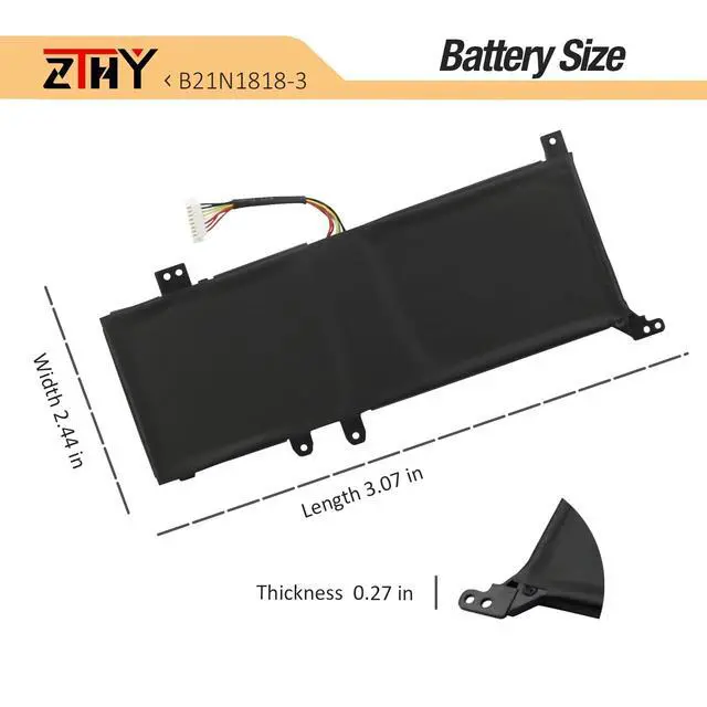 Alt view image 7 of 7 - B21N1818-3 B21N1818-2 Laptop Battery Replacement for Asus VivoBook X509 | D509 F509 M509 A509DA D509DA F509FA M509DA X509FL X509MA X515EA X515JA X515EAU R565EA X415 F545 F515EA F515JA F515M F515MA
