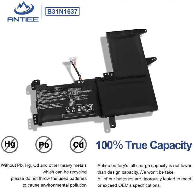 Alt view image 3 of 7 - B31N1637 C31N1637 Laptop Battery for ASUS VivoBook X510 S15 S510U F510 | X510U X510UQ X510UA X510UAR X510UF S15 S510UF S510UQ S510UN S510UR S510UA F510U F510UA F510UQ F510QA