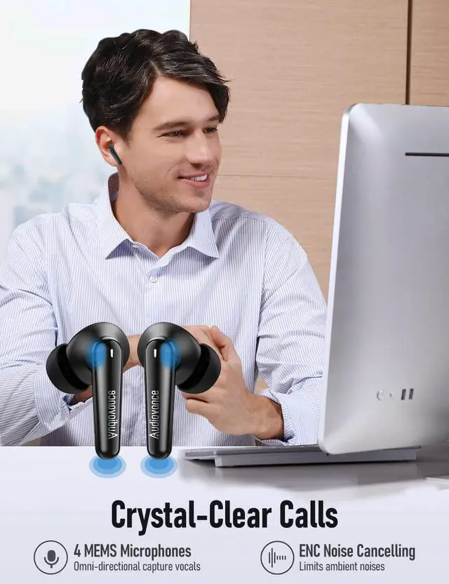 Alt view image 4 of 6 - Euphony 301 Wireless Earbuds Bluetooth in Ear Headphones | Secure & Comfort Fit, Premium Sound, ENC Noise Isolation for Calling, Ear Buds for iPhone Galaxy Pixel & More Android
