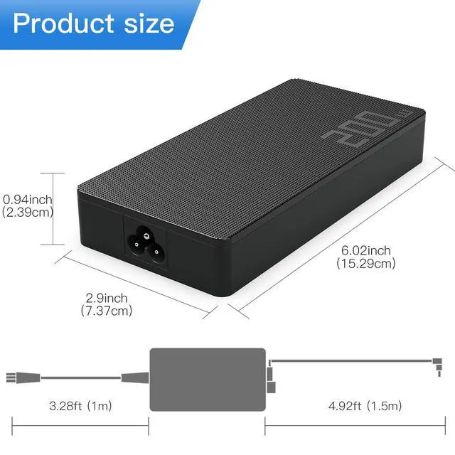 Alt view image 3 of 5 - 200W 20V 10A Charger Fit for Asus ROG Zephyrus G16 GA605 GA605WI GA605 GA605WV TUF Gaming A14 A16 FA401WV FA401UV FA608 FA608WV ProArt PX13 HN7306 HN7306WV P16 H7606 H7606WI ADP-200JB K Power Supply