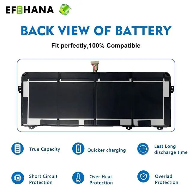 Alt view image 6 of 6 - AA-PBKN4MR Laptop Battery Replacement for Samsung Galaxy Book3 Book4 Pro 360 Serices Galaxy Book3 Pro NP960XFG NP960QFG NP964QFG NP964XFG Series BA43-00404A 4ICP5/65/86 15.52V 73.9Wh 4762mAh