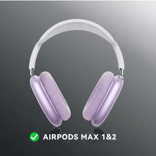 Alt view image 2 of 7 - Ear Cushions Earpads for AirPods Max 1 & 2, Space Gray | Upgraded Super Magnetic Snap, Mesh Fabric, Simple Quick Install, Noise Isolation, Enhanced Durability, Ergonomic, Acoustic Ac