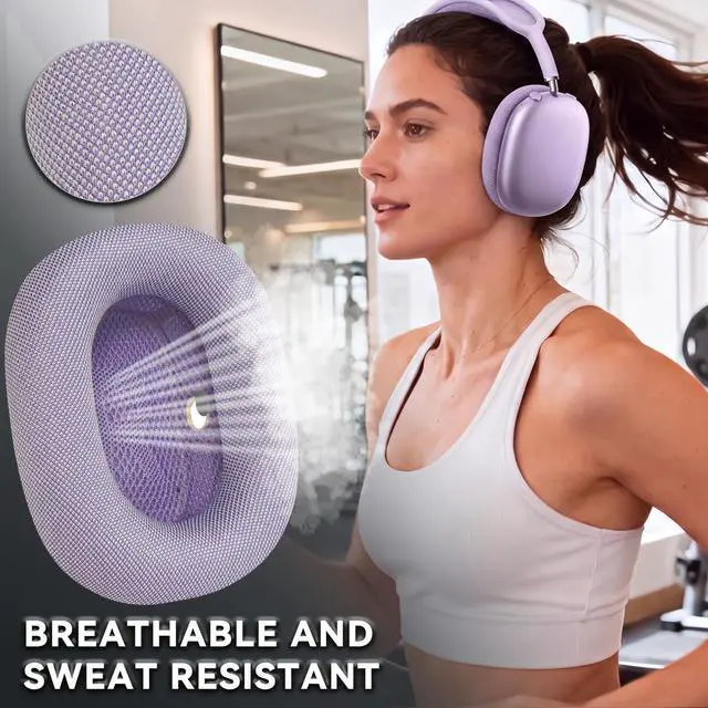 Alt view image 5 of 7 - Ear Cushions Earpads for AirPods Max 1 & 2, Space Gray | Upgraded Super Magnetic Snap, Mesh Fabric, Simple Quick Install, Noise Isolation, Enhanced Durability, Ergonomic, Acoustic Ac