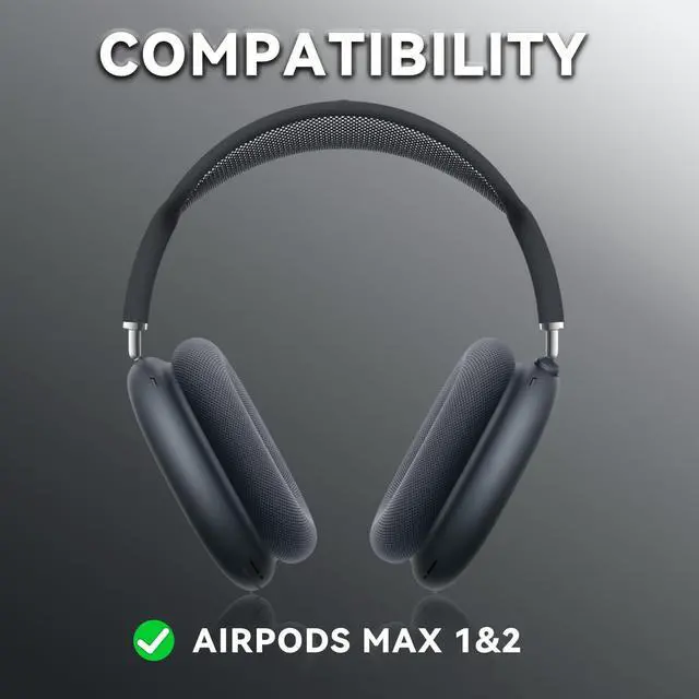 Alt view image 2 of 7 - Ear Cushions Earpads for AirPods Max 1 & 2, Space Gray | Upgraded Super Magnetic Snap, Mesh Fabric, Simple Quick Install, Noise Isolation, Enhanced Durability, Ergonomic, Acoustic Ac