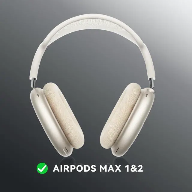 Alt view image 2 of 7 - Ear Cushions Earpads for AirPods Max 1 & 2, Star Light | Upgraded Super Magnetic Snap, Mesh Fabric, Simple Quick Install, Noise Isolation, Enhanced Durability, Ergonomic, Acoustic Ac