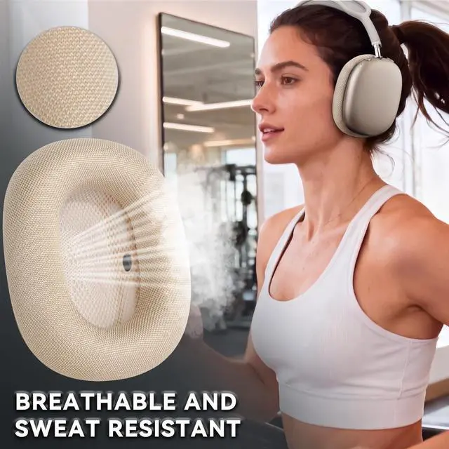 Alt view image 5 of 7 - Ear Cushions Earpads for AirPods Max 1 & 2, Star Light | Upgraded Super Magnetic Snap, Mesh Fabric, Simple Quick Install, Noise Isolation, Enhanced Durability, Ergonomic, Acoustic Ac