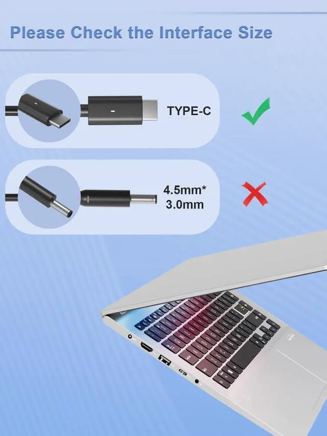 Alt view image 2 of 7 - 100W USB-C Charger Compatible with Dell Pro Max/Plus 16 14 13,Precision 5690 5680 5770 5570,XPS 15 17 14 13 9700 9520,Inspiron 16 14 Plus 7440 7430 Laptop Suitable for Travel and Office use