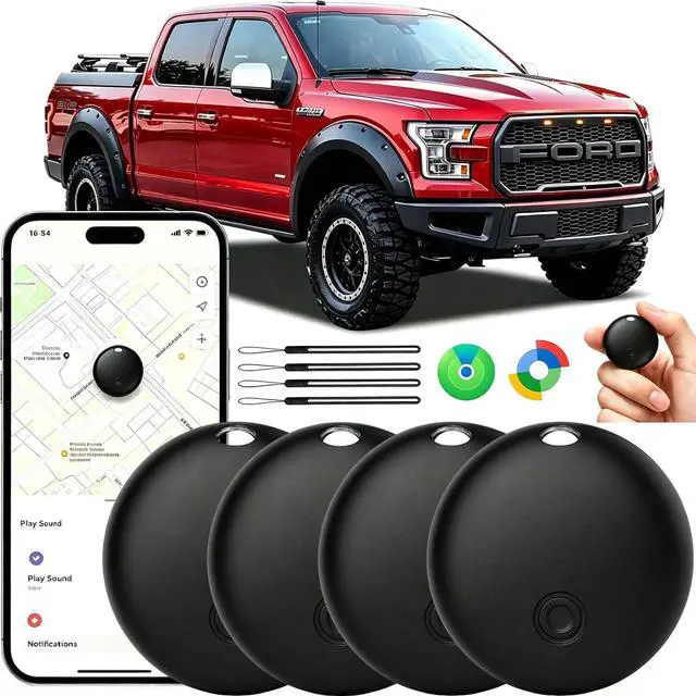 Main image of GPS Tracker for Vehicles No Subscription, iOS & Android - 2 Pack | Real-Time Tracking IP67 Waterproof, Undetectable Car Tracker Tag, Compatible with Apple Find My & Google Find Hub for Pet Kid