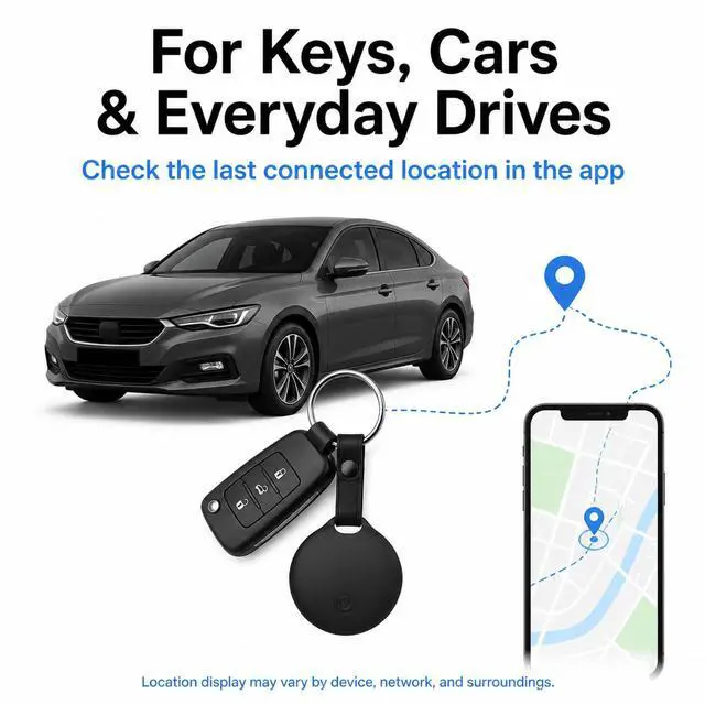 Alt view image 3 of 6 - GPS Tracker for Vehicles No Subscription, iOS & Android - 2 Pack | Real-Time Tracking IP67 Waterproof, Undetectable Car Tracker Tag, Compatible with Apple Find My & Google Find Hub for Pet Kid