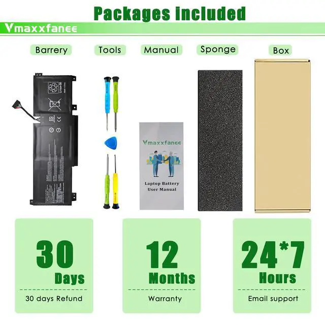 Alt view image 7 of 7 - BTY-M492 Laptop Battery Replacement for MSI Katana GF66 12UX Pulse GL66 GL76 12UX GL66 11UEK-016AU 11UDK-216TH GL76 11UEK 11UCK-007BE 11UDK-022TW 11UEK-038XES Sword 15 A11UE