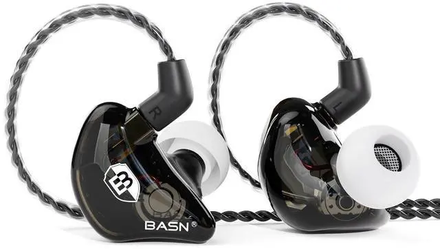 Main image of Bsinger BC100 in Ear Monitor Headphones Universal Fit Noise Isolating IEM Earphones for Musicians Singers Studio Audiophiles (Black)