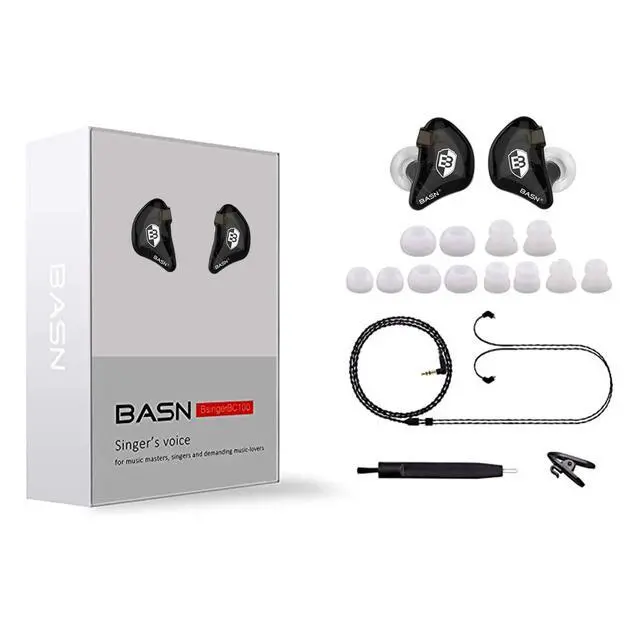 Alt view image 6 of 6 - Bsinger BC100 in Ear Monitor Headphones Universal Fit Noise Isolating IEM Earphones for Musicians Singers Studio Audiophiles (Black)