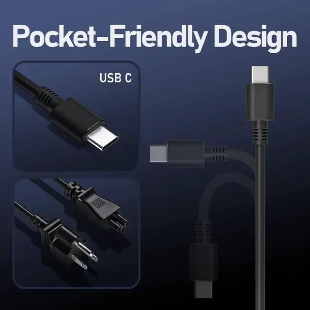 Alt view image 3 of 6 - 100W USB C Laptop Charger for Lenovo Yoga 9i 9 7 7i,ThinkPad T14 T14s | for Lenovo ThinkPad T470 T470s T480 T480s T580 T580s T490 T490s T495 T495s T590 / L380 L390 L480 L490 L580 L590 Power Cord