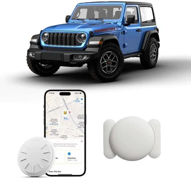 Main image of GPS Tracker for Vehicles, No Monthly Fee Tracker Device for Vehicles Work with Find My (iOS Only), Car Tracker Device Hidden with Magnetic Case (1PCS, White)