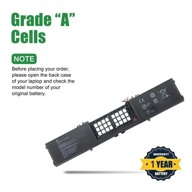 Alt view image 4 of 6 - RC30-0287 70.5Wh Laptop Battery Replacement for Razer Blade Pro 17 2019 2020 RZ09-0287 RZ09-02876 RZ09-02877 RZ09-02878 RZ09-02876E92-R3U1 RZ09-03295 RZ09-03297 Series Black 15.4V 4583mAh